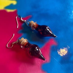 Blood vial earrings